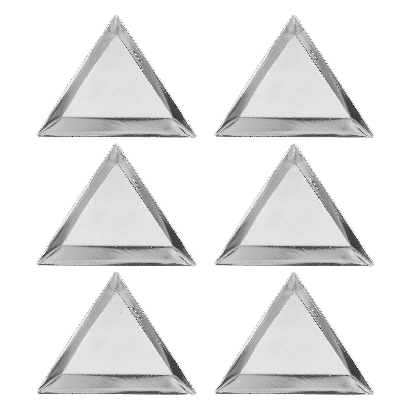 6pcs Triangle Sorting Trays for Jewelry, Beads & Nail Art – Durable Aluminum Rhinestone Organizers for Crafting & DIY Projects – Portable & Easy to