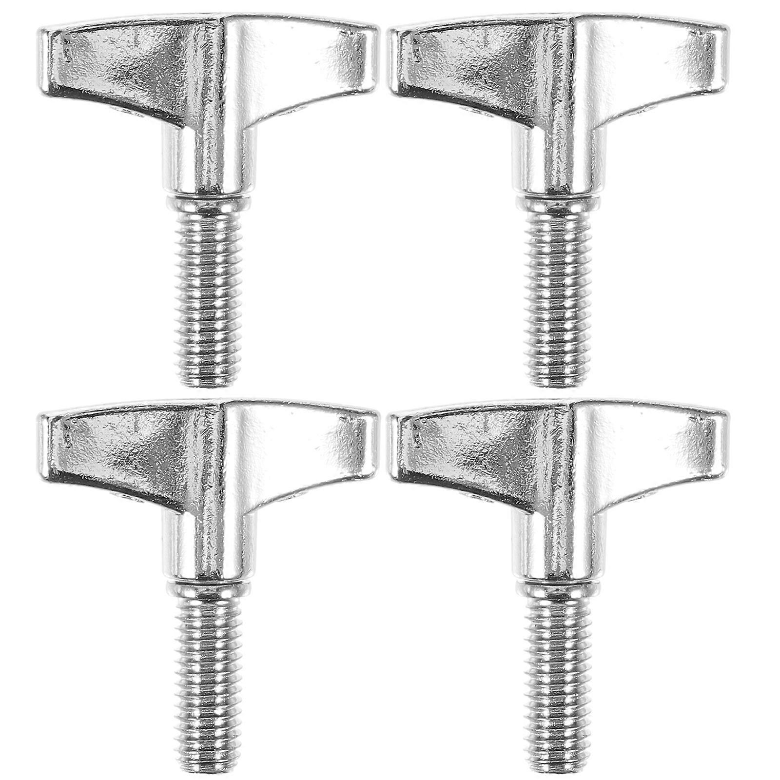 Percussion Wing Screw Cymbal Nuts Drum Wing Nut Screw For Jazz Drum Rack Configuration Silver 4pcs Quick Release