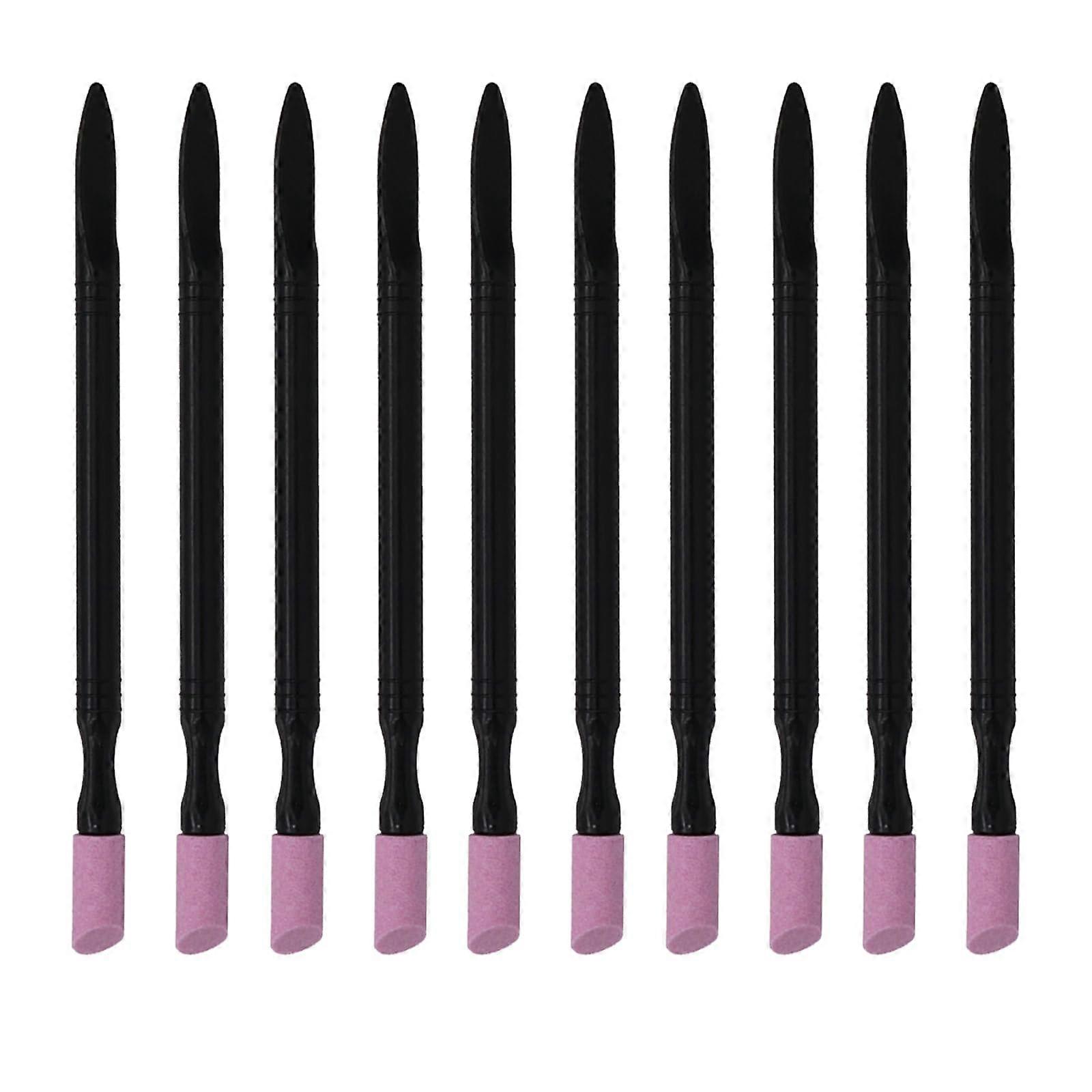 Pack of 10 Cuticle Remover, Double Headed Nail Files, Cuticle Pusher Pens