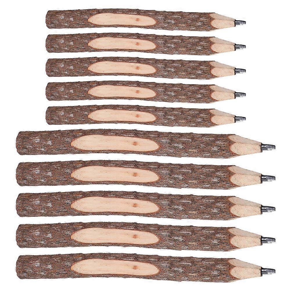 Natural Wood Pencils Handmade Tree Branch Design Drawing, Sketching & Writing Unique Brown Pencils for Creative Use School Supplies (10pcs)