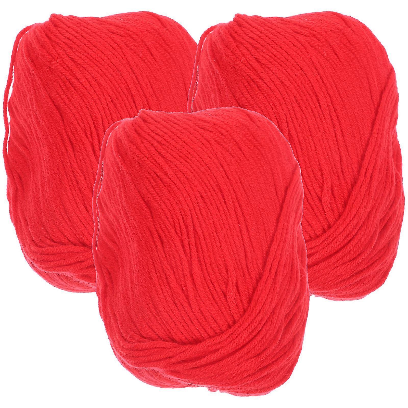 3 Rolls Soft Cotton Yarn for Crocheting, DIY Crafts, Sewing, and Decorative Beading Projects