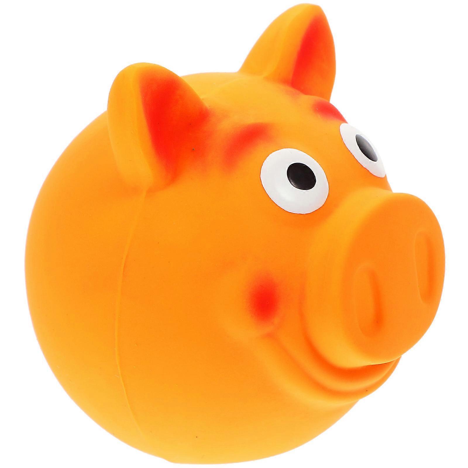 Puppy Teething Chew Toys Cartoon Dog Teeth Grinding Toy Pig Shaped Plaything For Small and Medium-sized Dogs .00X7.50X7.00CM Reward Tool 1Pcs