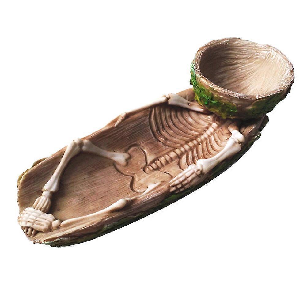 Reptile Feeding Bowl Resin Reptile Basin Storage Container Tortoise Tank Accessory Reptile Pets 18.5x7.5x5cm 1Pc
