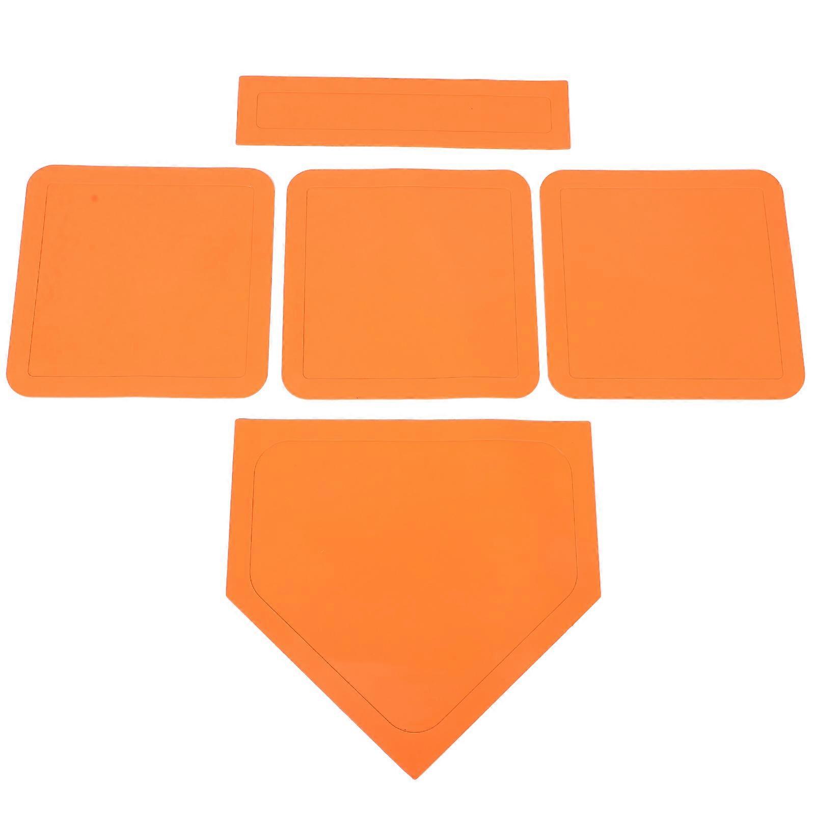 Kickball Βάσεις Softball Pitching Mat εσωτερική χρήση 30.00X30.00X0.20CM αδιάβροχο 5Pcs