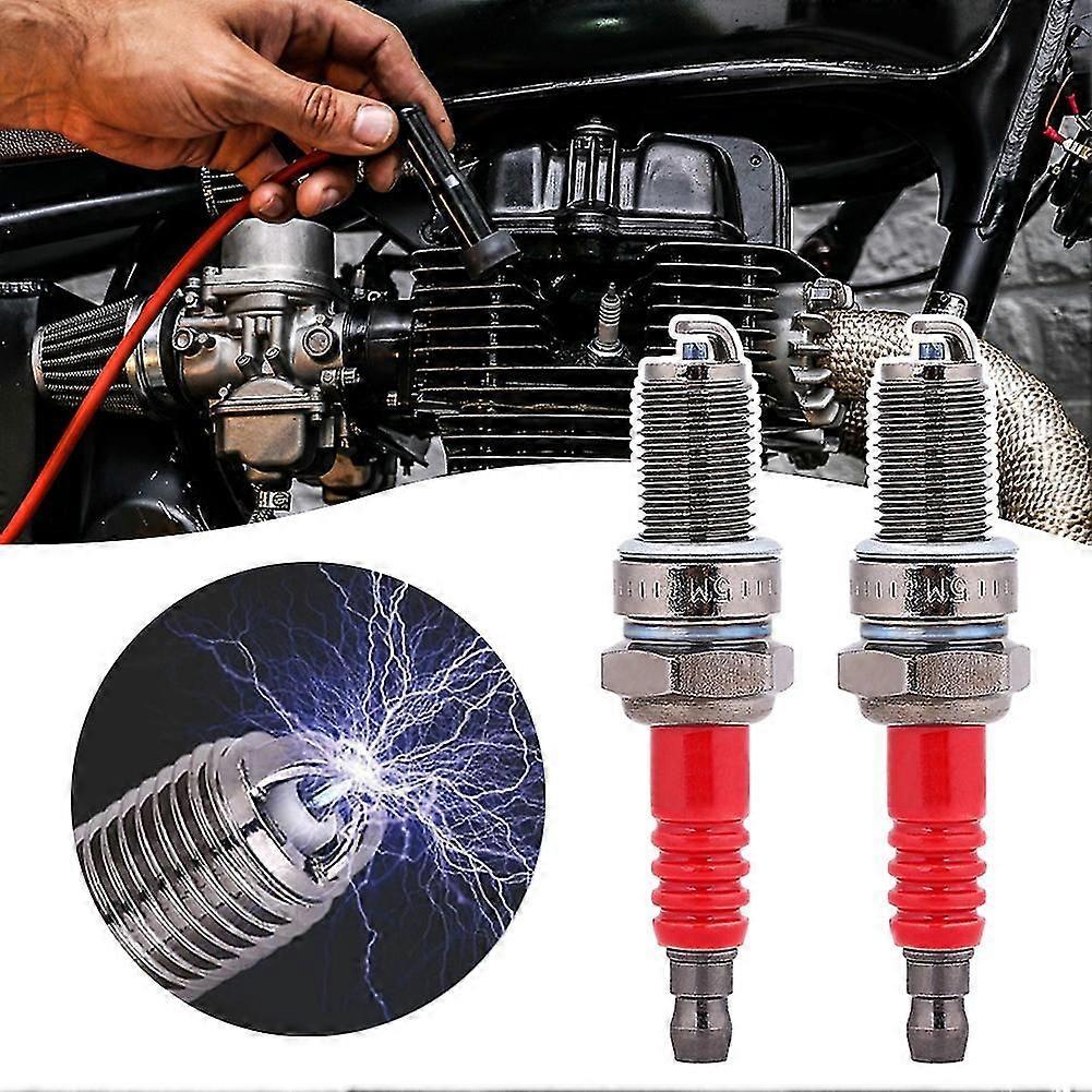 2pcs D8TC Sparkplugs for Motorcycle Reduce Emissions Sparkplugs Replacement for Motorcycle ATV