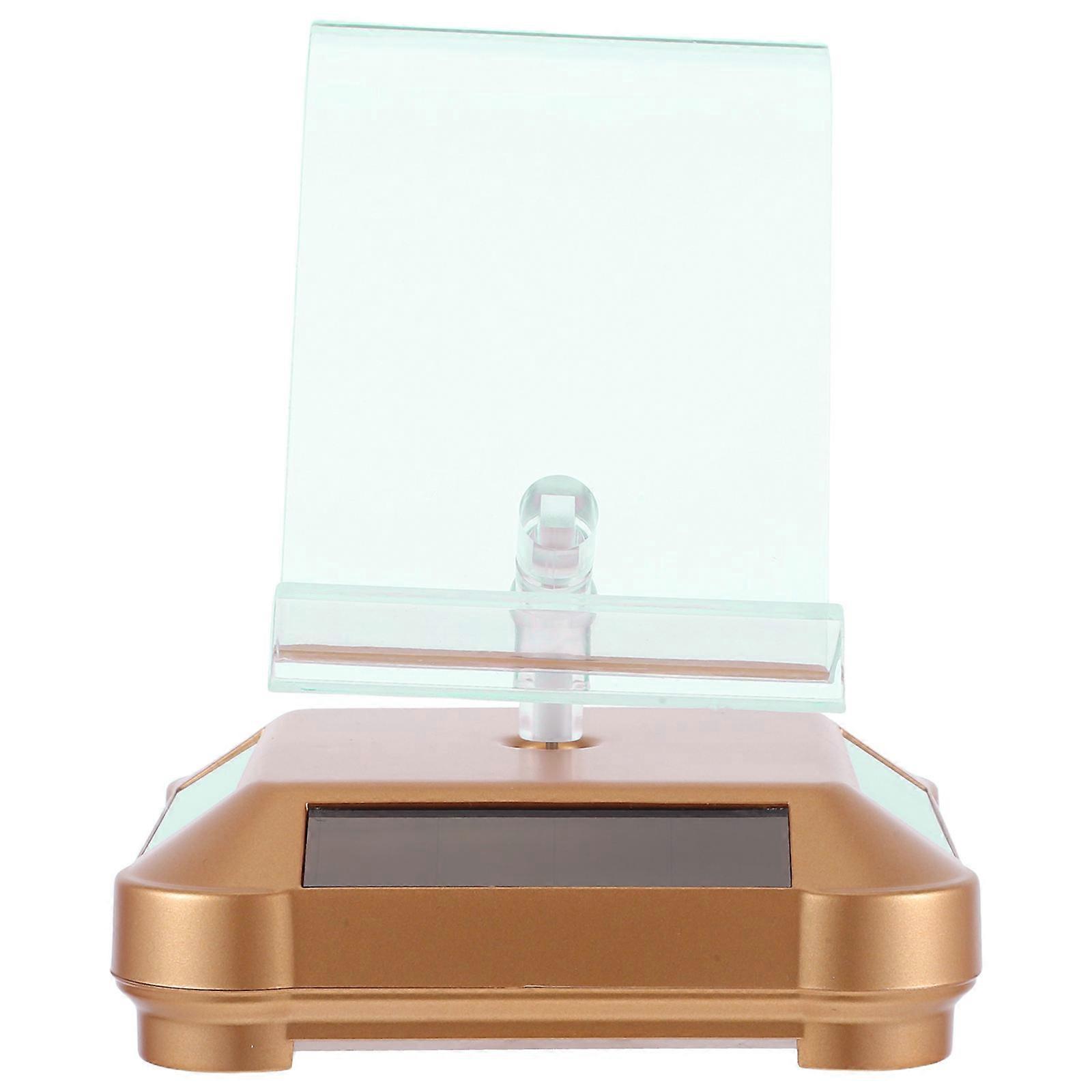 Automatic Rotating Display Stand for Mobile Phones – Solar Powered Turntable Showcase with Sleek Design for Improved Product Visibility and Customer