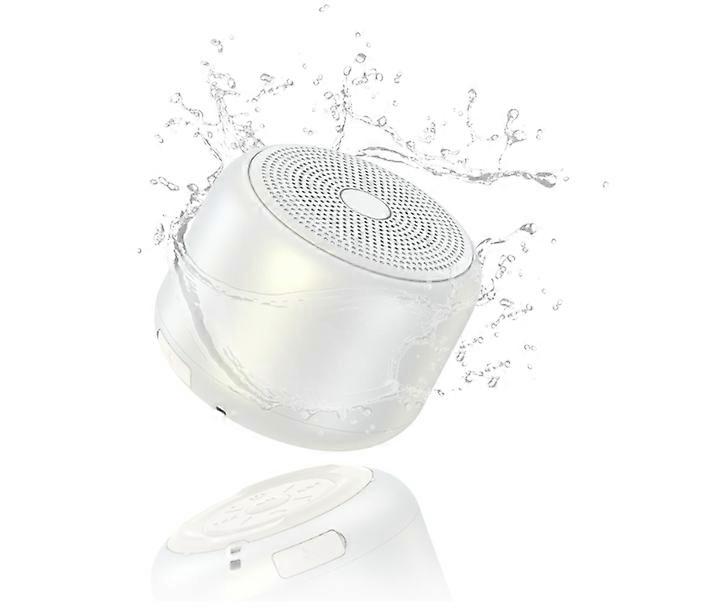 Portable Bluetooth Speakers Wireless Speaker- Waterproof Speaker with Loud Stereo Sound,15 Hours Playtime(White)