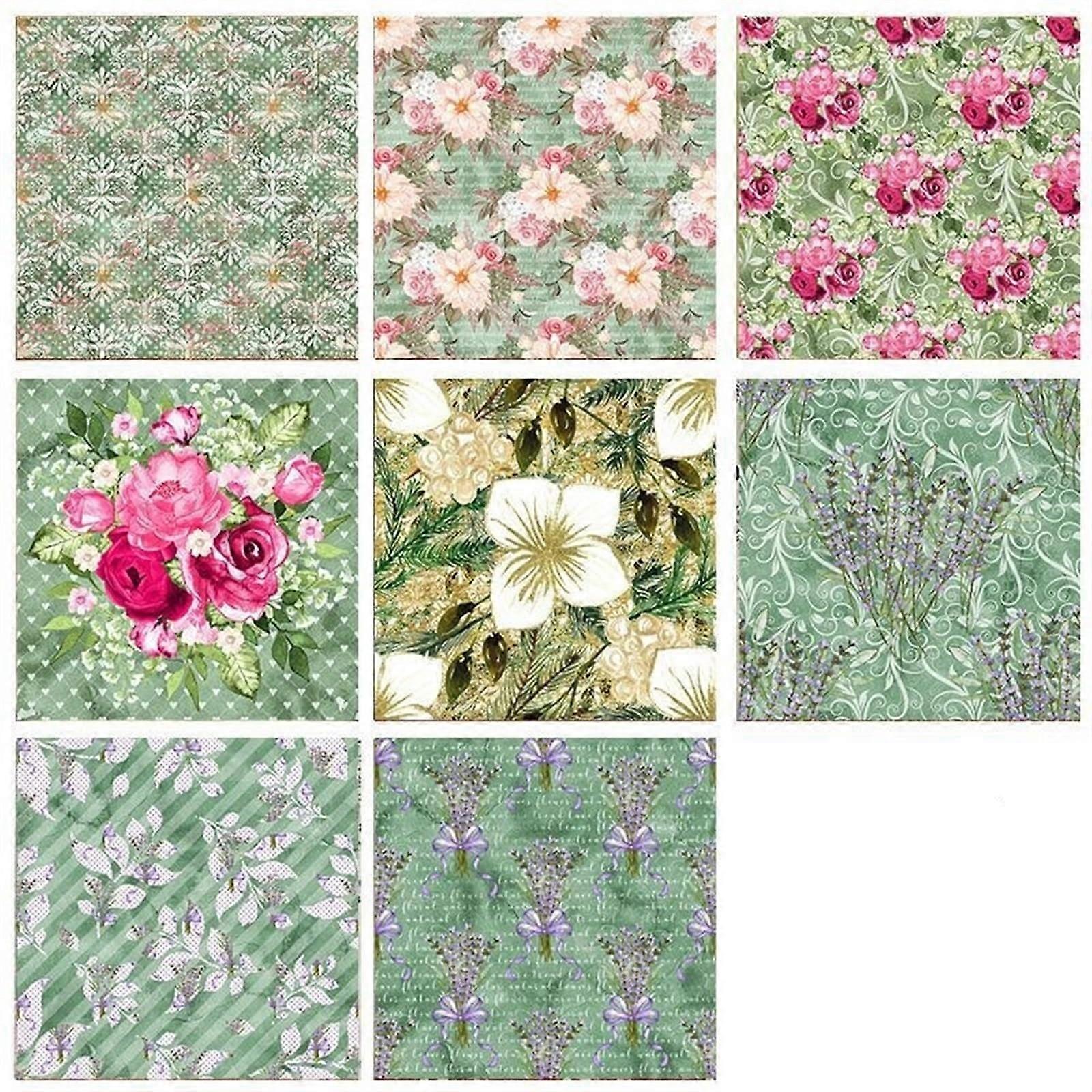 Translucent Envelopes Parchment Covers 14cm x 14cm Scrapbook Rice Paper 8 Pack (Green) Ref: 4664