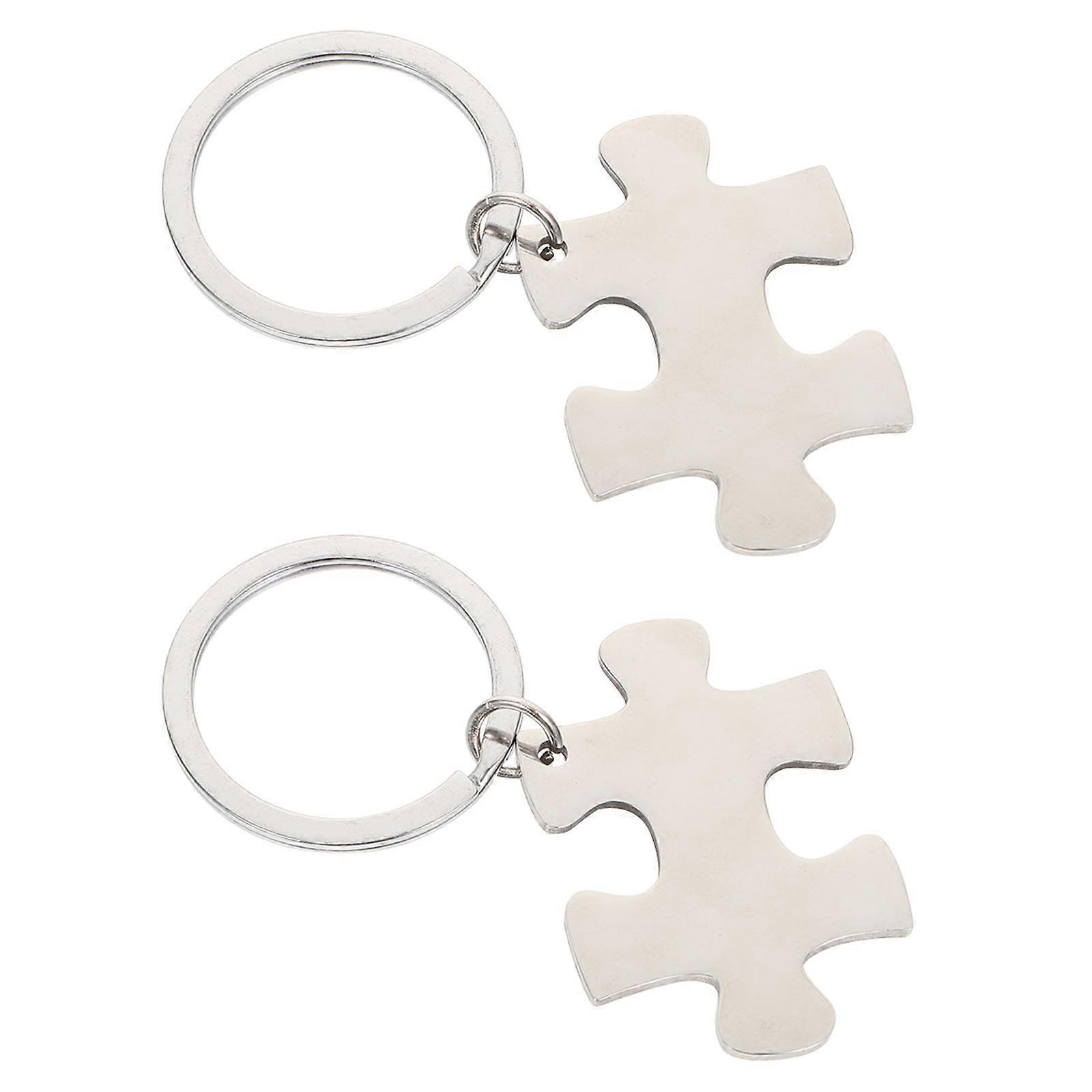 Couples Keychains Made of Durable Stainless Steel for Key Use with Premium Details Silver
