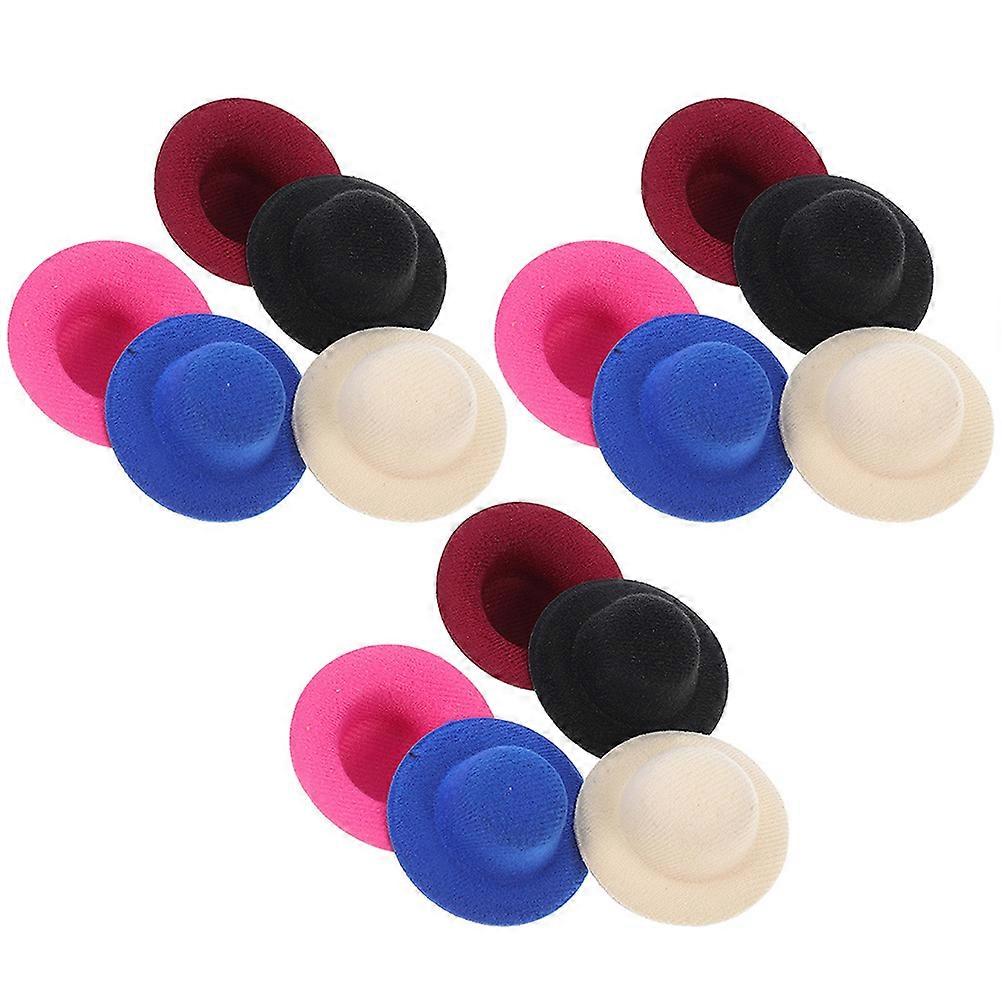 Doll Hat Adornments Miniature Hat Decors Doll Modeling Craft Projects Assorted Color 15Pcs
