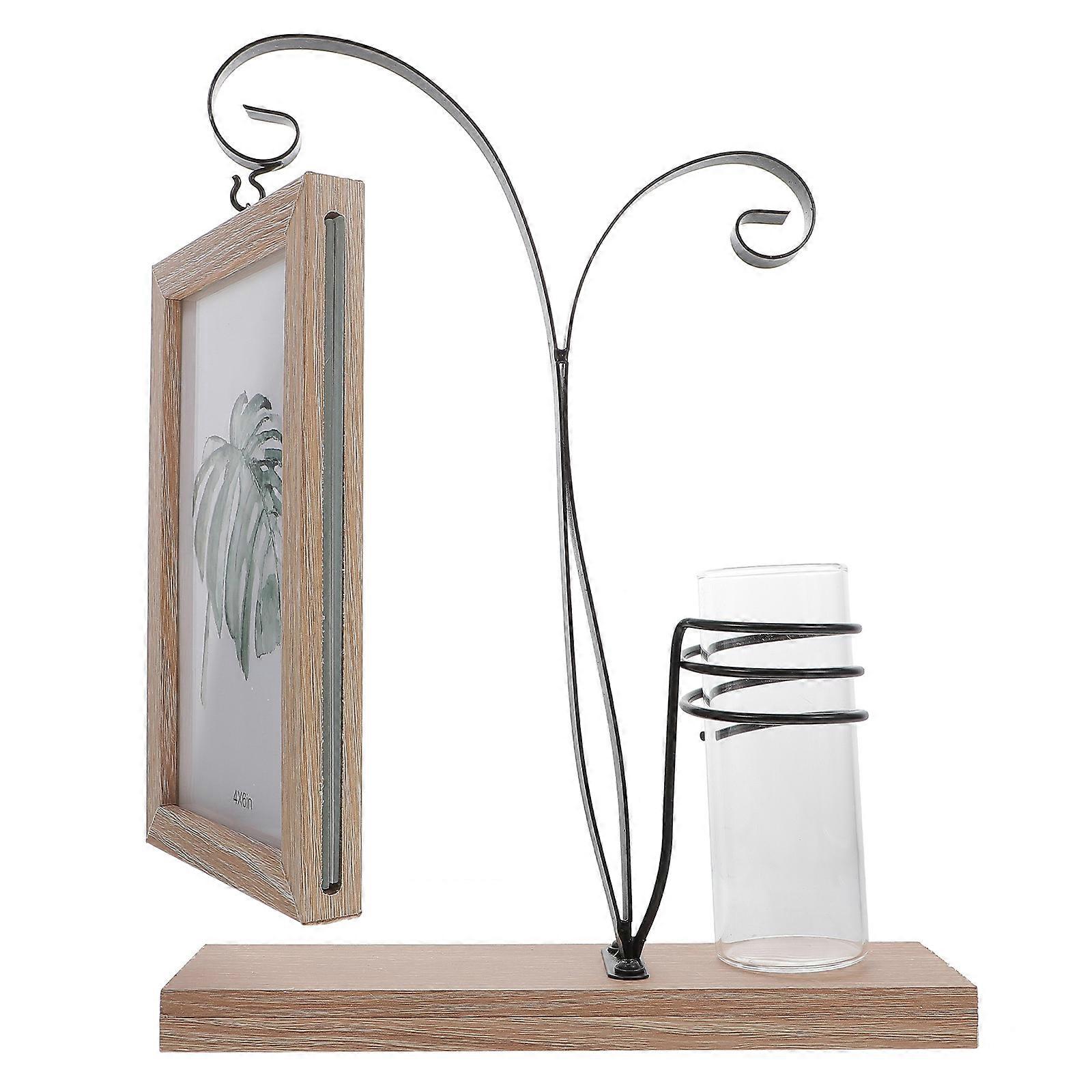 Photo Frame Ornament Creative Hydroponics Double-Sided Picture Display Home Decor Rectangular Shape Nordic Style 1Pack