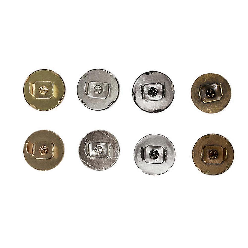 Magnetic Button Clasp Snaps Installation Round Golden 18mm For Bag Making 10Pcs