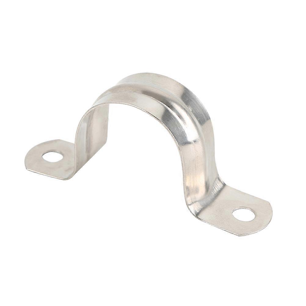 U Bracket Pipe Clips 30Pcs 304 Stainless Steel Clamp for Industrial Use Silver U Shape Fixed Pipe Support