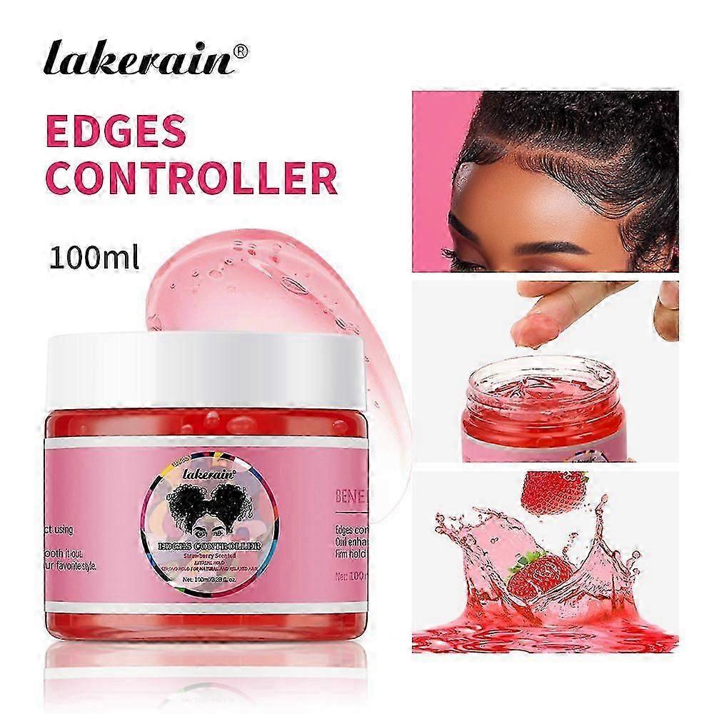 Edge Control Wax for Women Strong Hold Non-greasy Edge Control Smoother Edge Tamer, Edge Wax Styling Edge Control for Black Hair No Flaking, Shine and