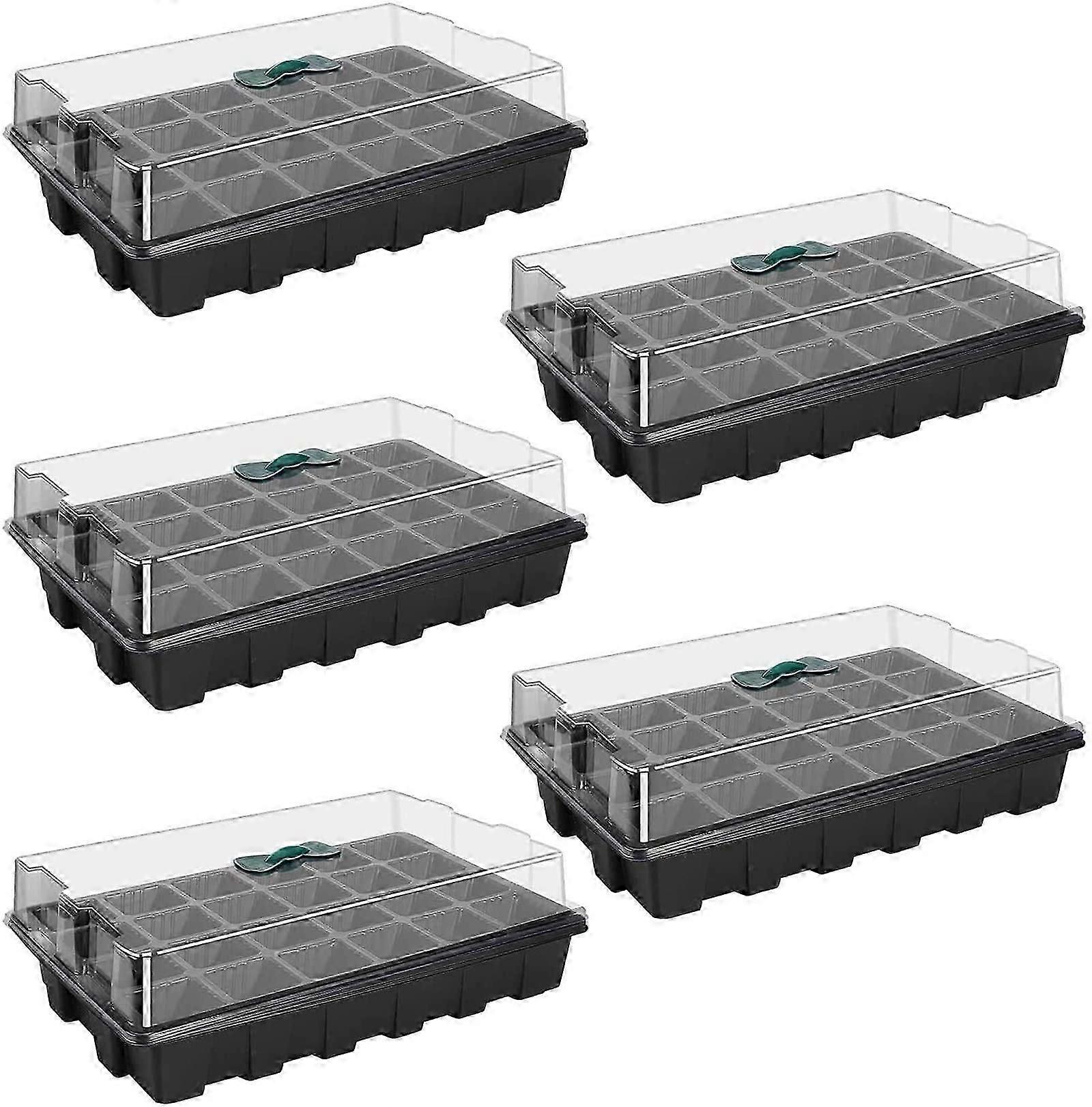 Seedling Trays - 1 Pieces 24 Cell Seedling Trays Plastic Germination Propagator with Lid