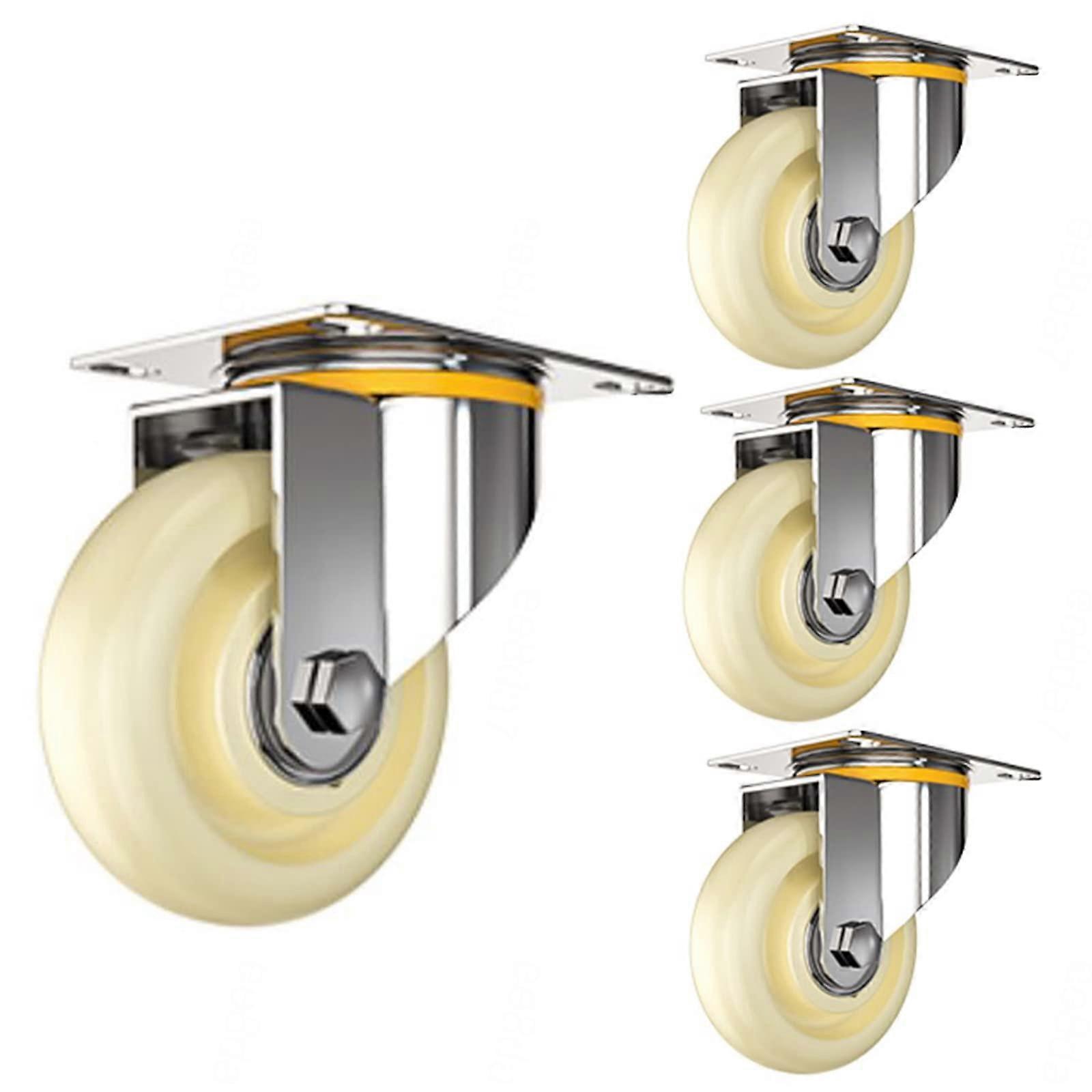 4 swivel casters, DIY replacement, highperformance, rubber, for faux furniture, 4 inch without brake