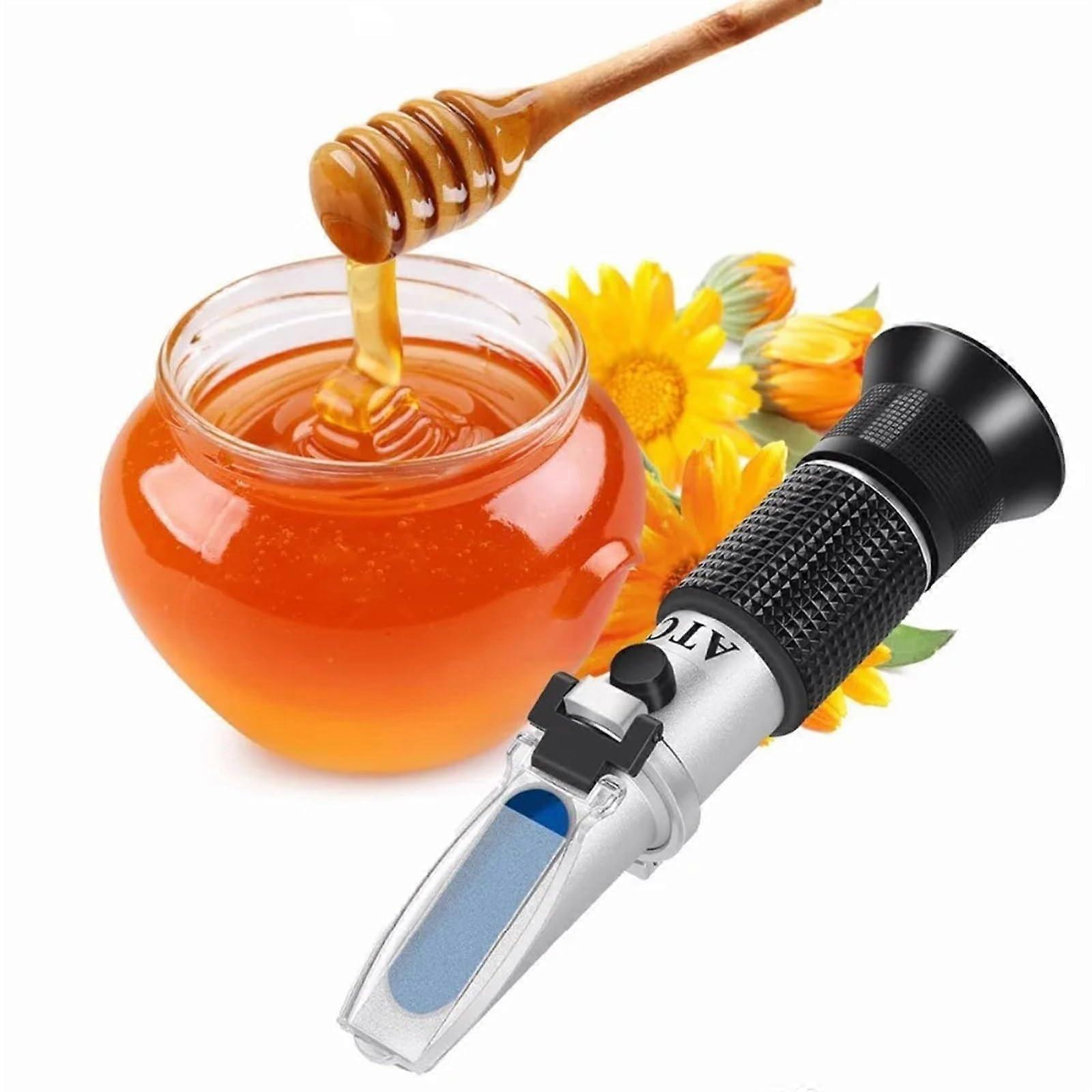 Refractometer, Latest Handheld Refractometer Refractometer Refraction Tools 58 92% Brix 38 43 Trees Honey Water Content (1227%) Refractometer