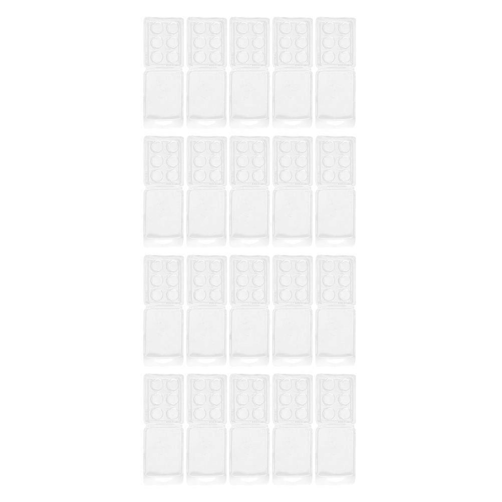 Plastic Storage Container Box Multi Use 6-Compartment Case for Wickless Wax Melt Candles Transparent 12.5X7.5cm Reusable 25Pack