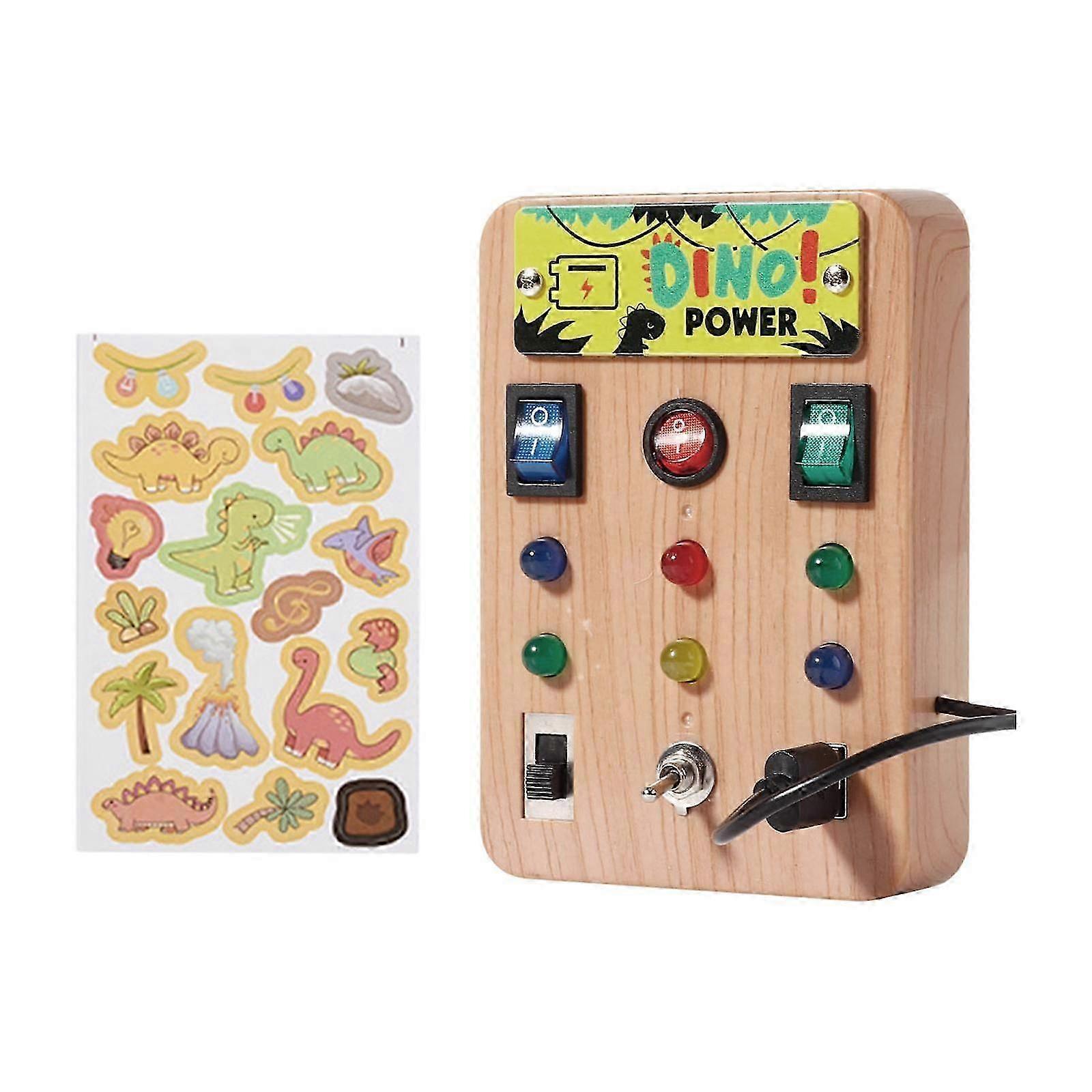 Activity Board Toy for Toddlers with Lights and Switch for Boys and Girls - Interactive Busy Board for Kids