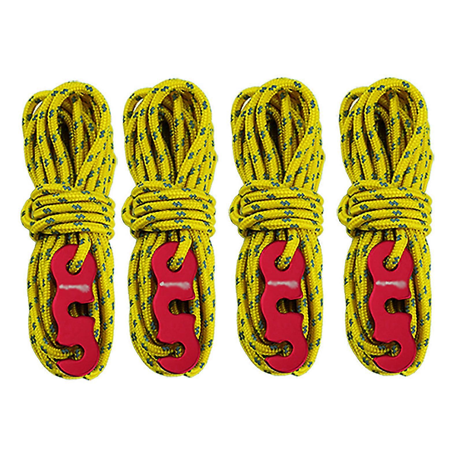 Nylon Guyline For Outdoor Use, Lightweight Design With Bright Color And Excellent Stability For Tent And Canopy Setups, Adjustable Tensioner For