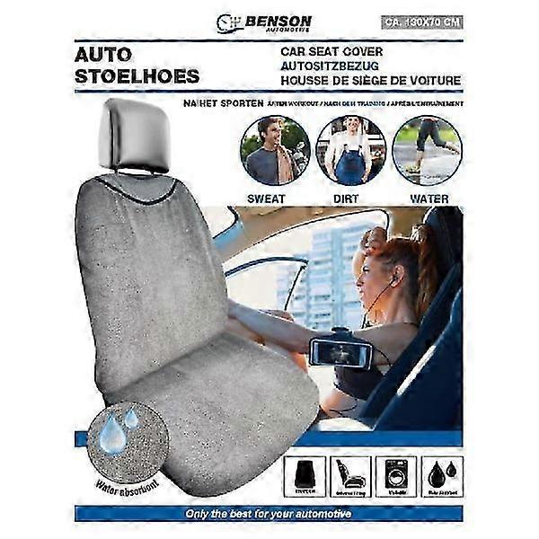 Gray Car Seat Cover for Post-Exercise or Work Use