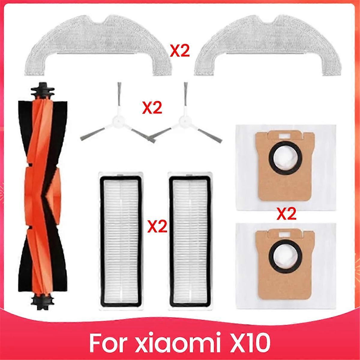 For Robot Vacuum X10 Robot Main Side Brush Hepa Filter Mop