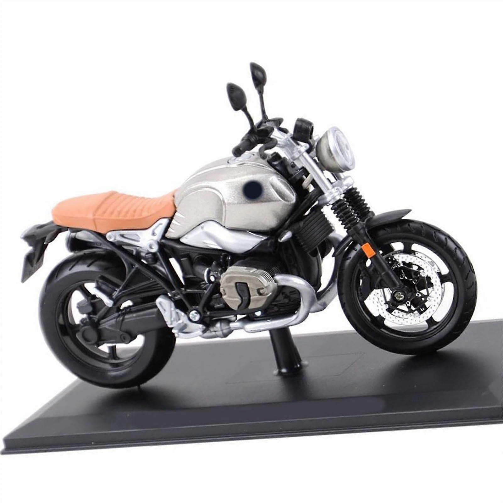 R NineT Scrambler 1/12 Scale Die-Cast Motorcycle Model Silver Collector's Item for Hobbies and Gifts