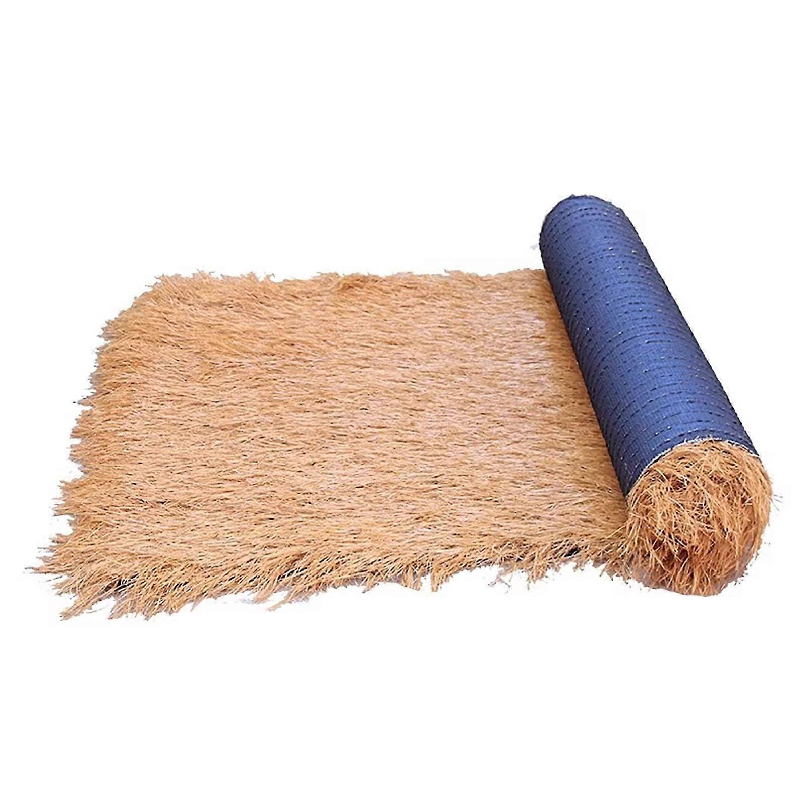 Synthetic Thatch Roofing Artificial Palm Thatch Roof Rolls Fireproof Tiki Hut Grass Roof For Patio Fence Duck Blinds 1x3m