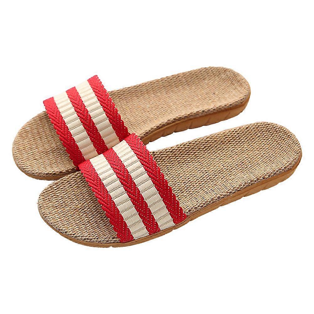 Red Indoor Slippers for Comfortable Summer Use Lightweight 1Pair