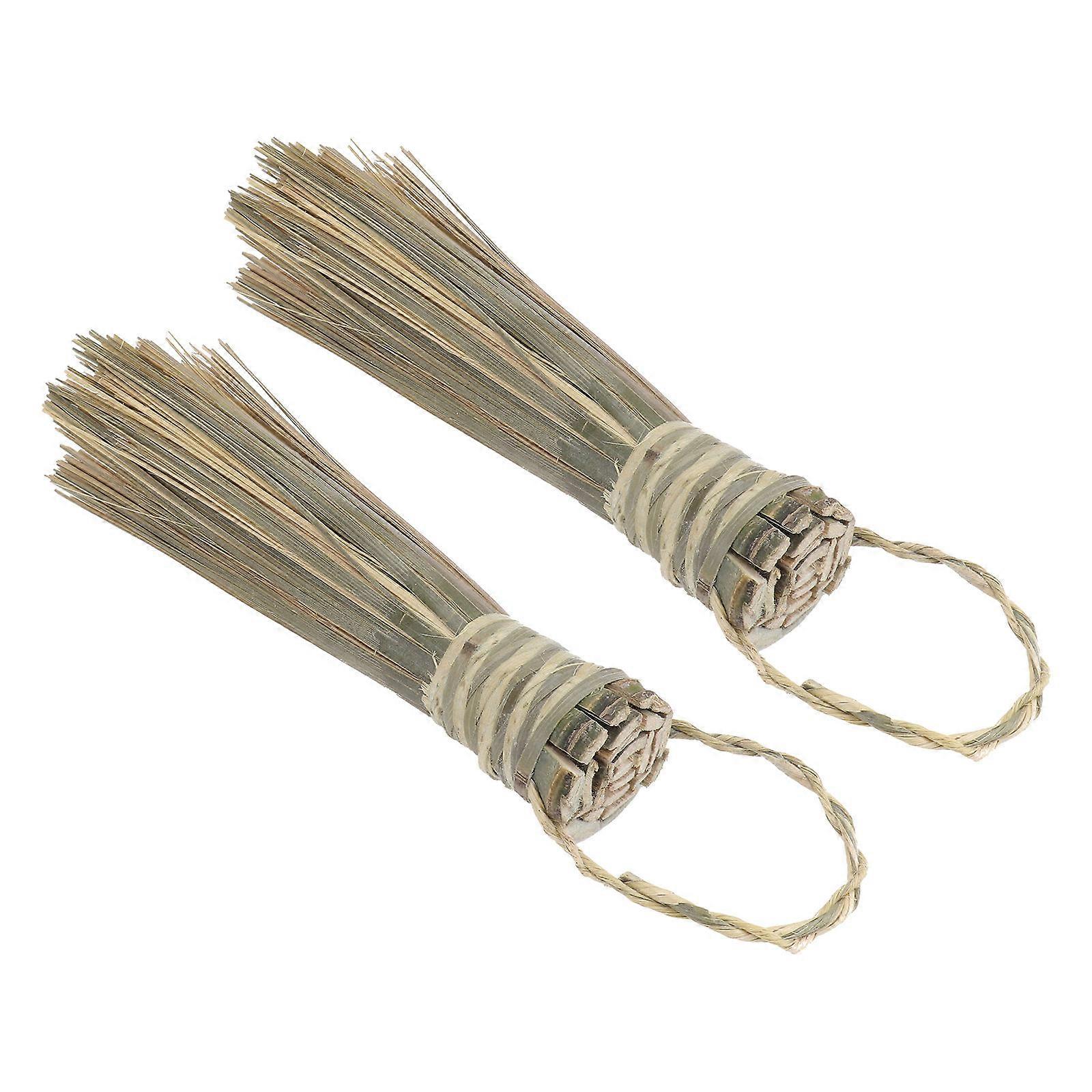 Cleaning Brush for Kitchen Use Made with Synthetic Material Green Color with Hanging Ring 2PCS