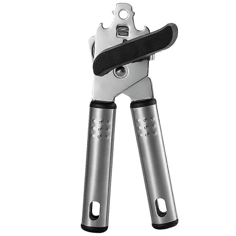 Multi-Function Manual Tin Opener Stainless Steel Bottle Opener Cuts Lid Lifter Household Use 1Pcs