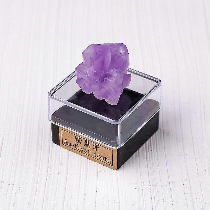 2 pieces natural purple fluorite crystal raw stone ore specimen set, crystal mineral, children's science popularization teaching, gift, ornament