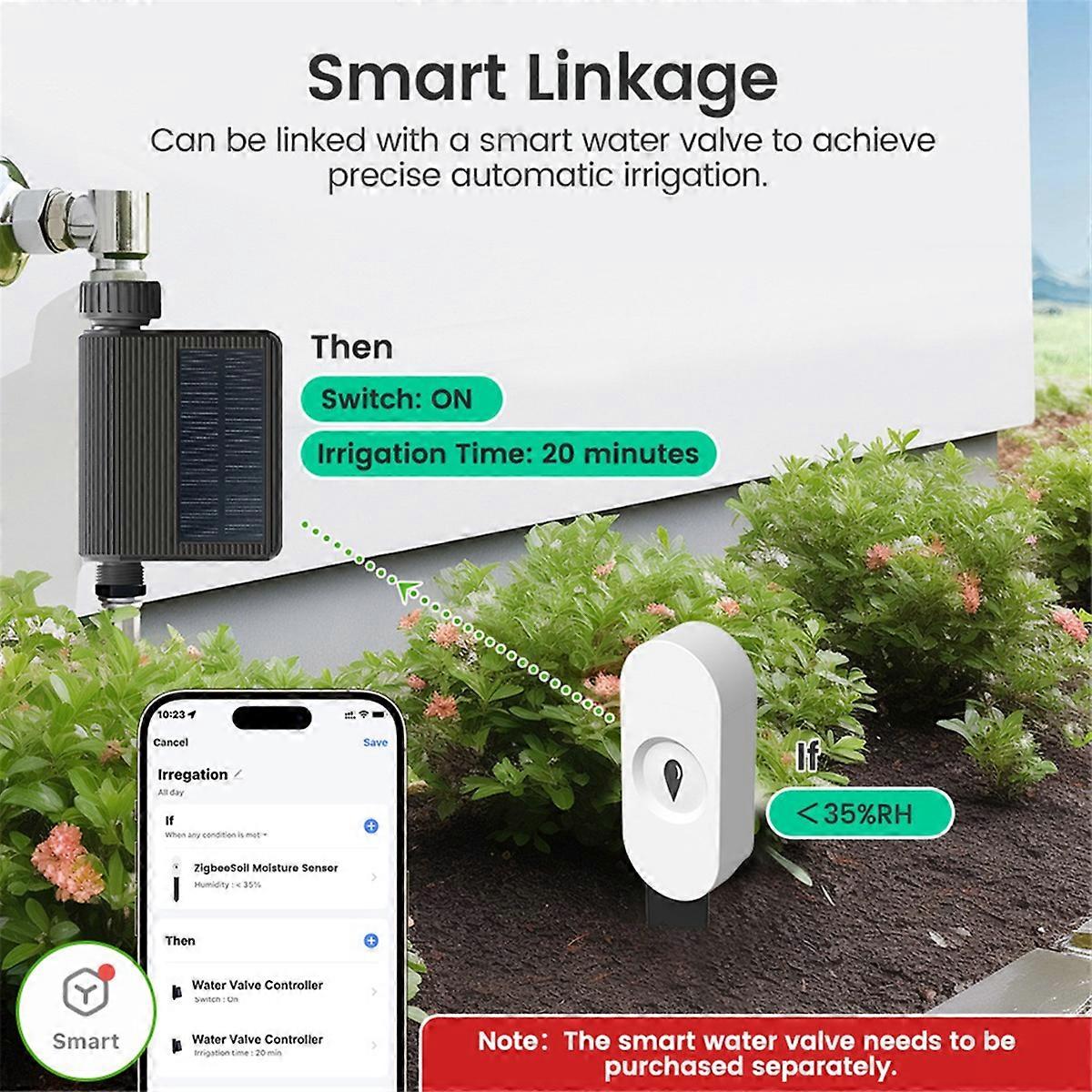 Zigbee Smart Soil Moisture Sensor 2-in-1 Bluetooth Moisture Meter