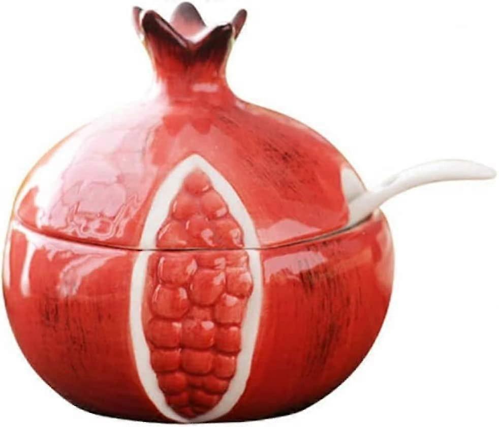 250ml Fruit-Shaped Spice Jar with Lid & Spoon: Stylish UK Kitchen Storage Solution