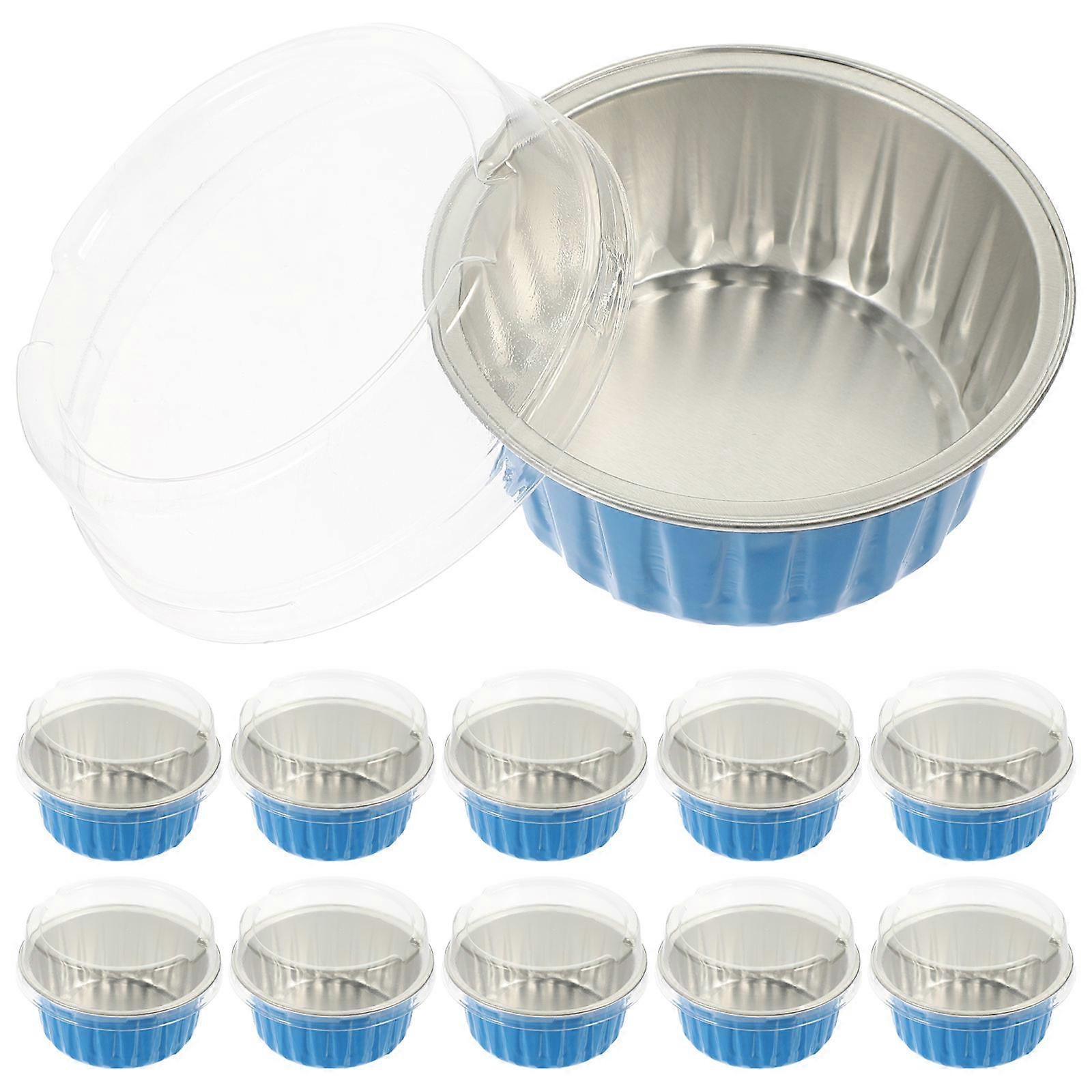 Aluminum Foil Baking Cup Cake Cup Bakery Christmas High Temperature Resistance up to 220℃ Round 8.5X6.6CM 50Pcs