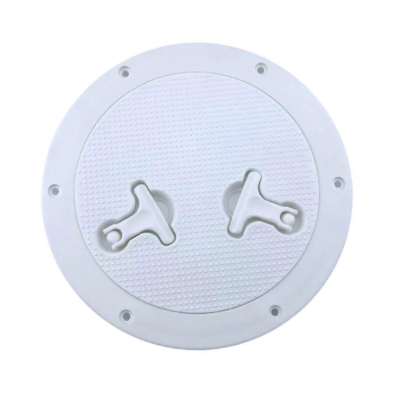 Bootsdeck cover inspection parts access for yacht with round handles white