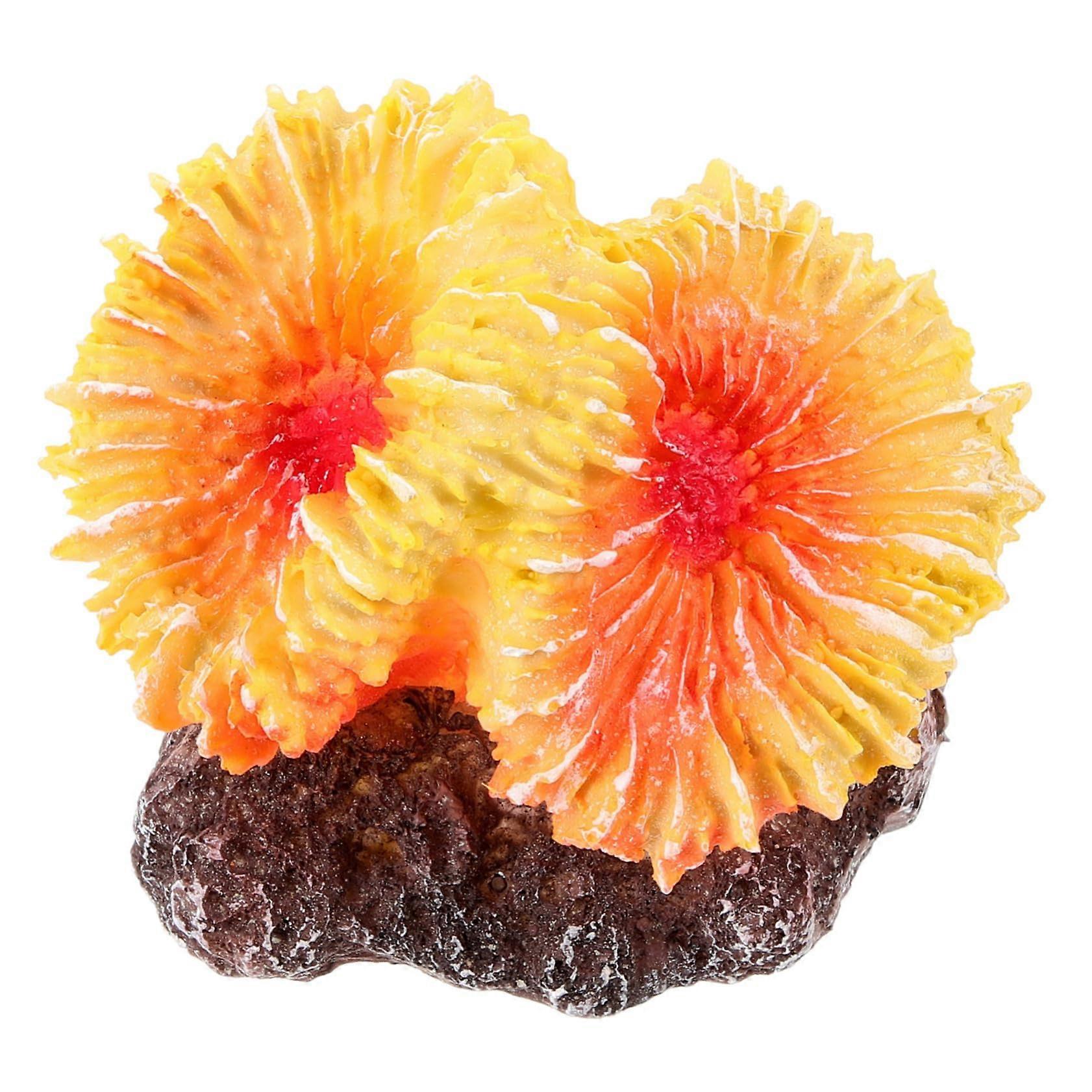Artificial Coral Ornament For Aquarium Decoration - Natural Look, Suction Cup Base, Model Classic, Multiple Size Options