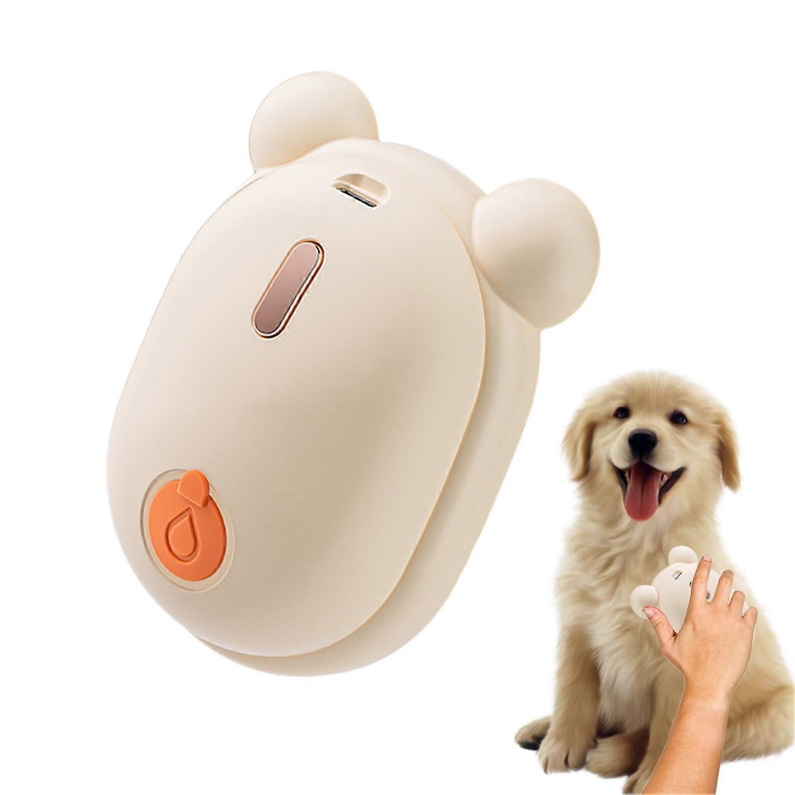 Cat Steam Brush - Rechargeable Electric Grooming Comb with Double Combs for Long-Haired Cats - Anti-Static Beige