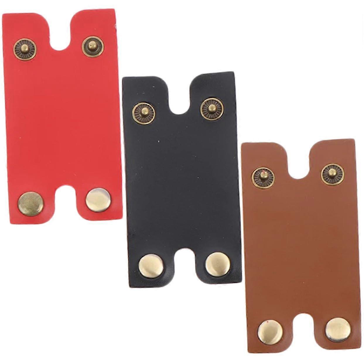 Leather Razor Head Protection Cover Set of 3 - Durable and Practical Case for Manual Razors - Extends Razor Life and Storage