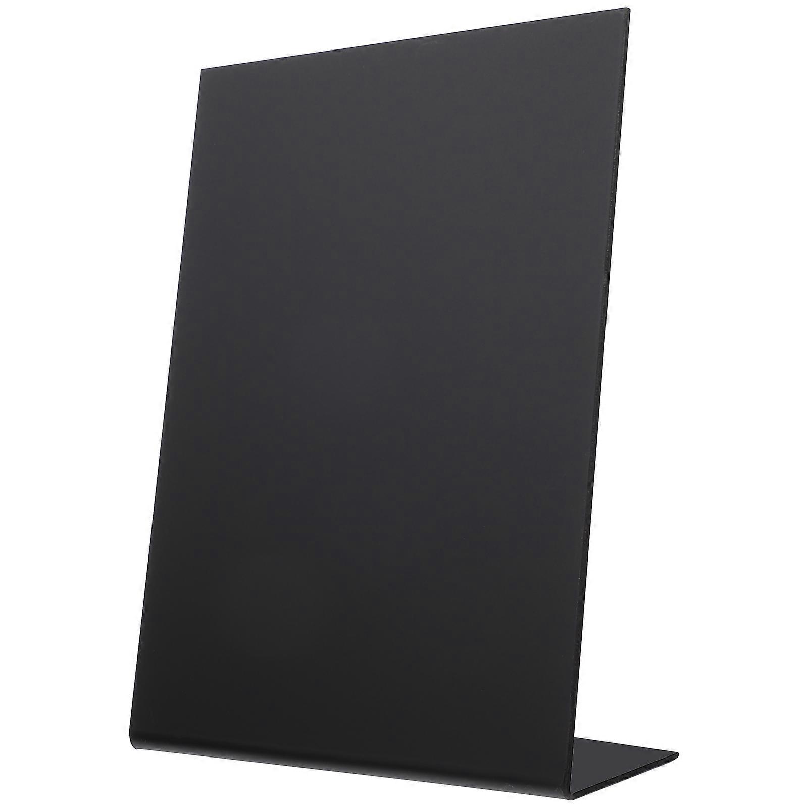 Creative Tabletop Chalkboard for Writing Messages with Acrylic Material Black Color