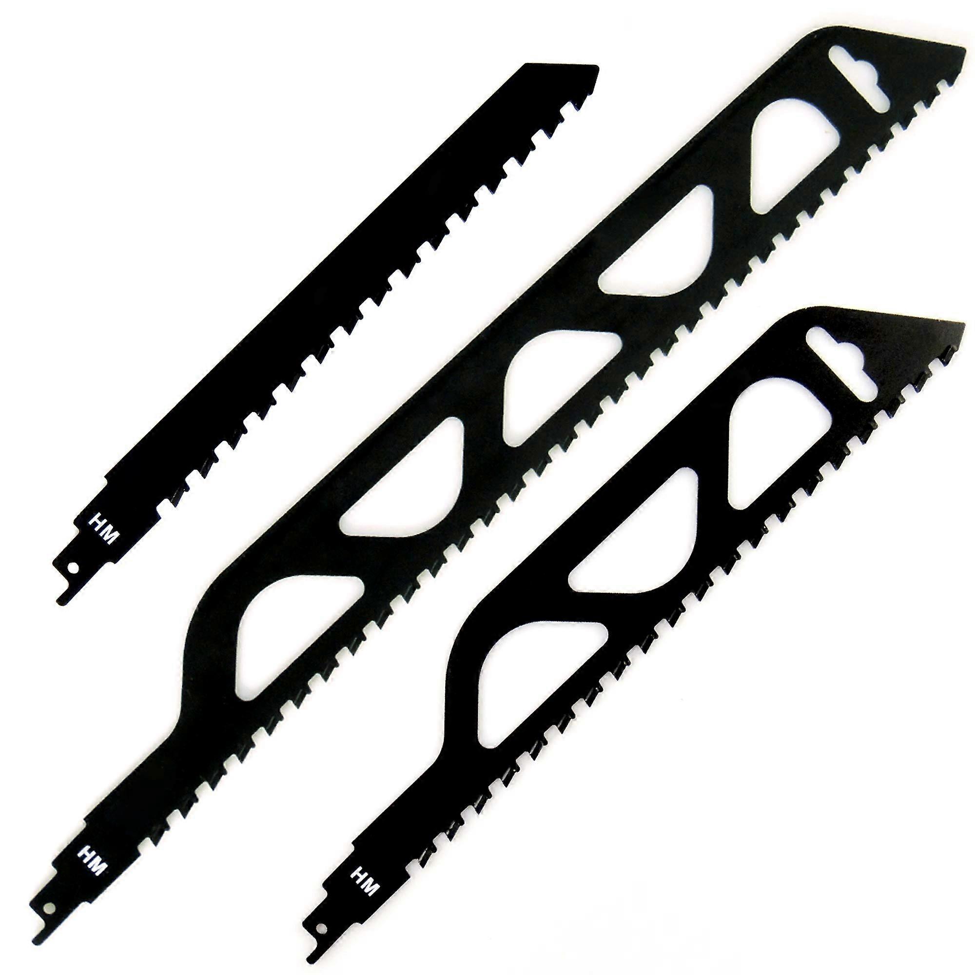 HM Reciprocating Saw Blade Set for Ytong Stones, Aerated Concrete & Cement Materials - 3 Lengths Available