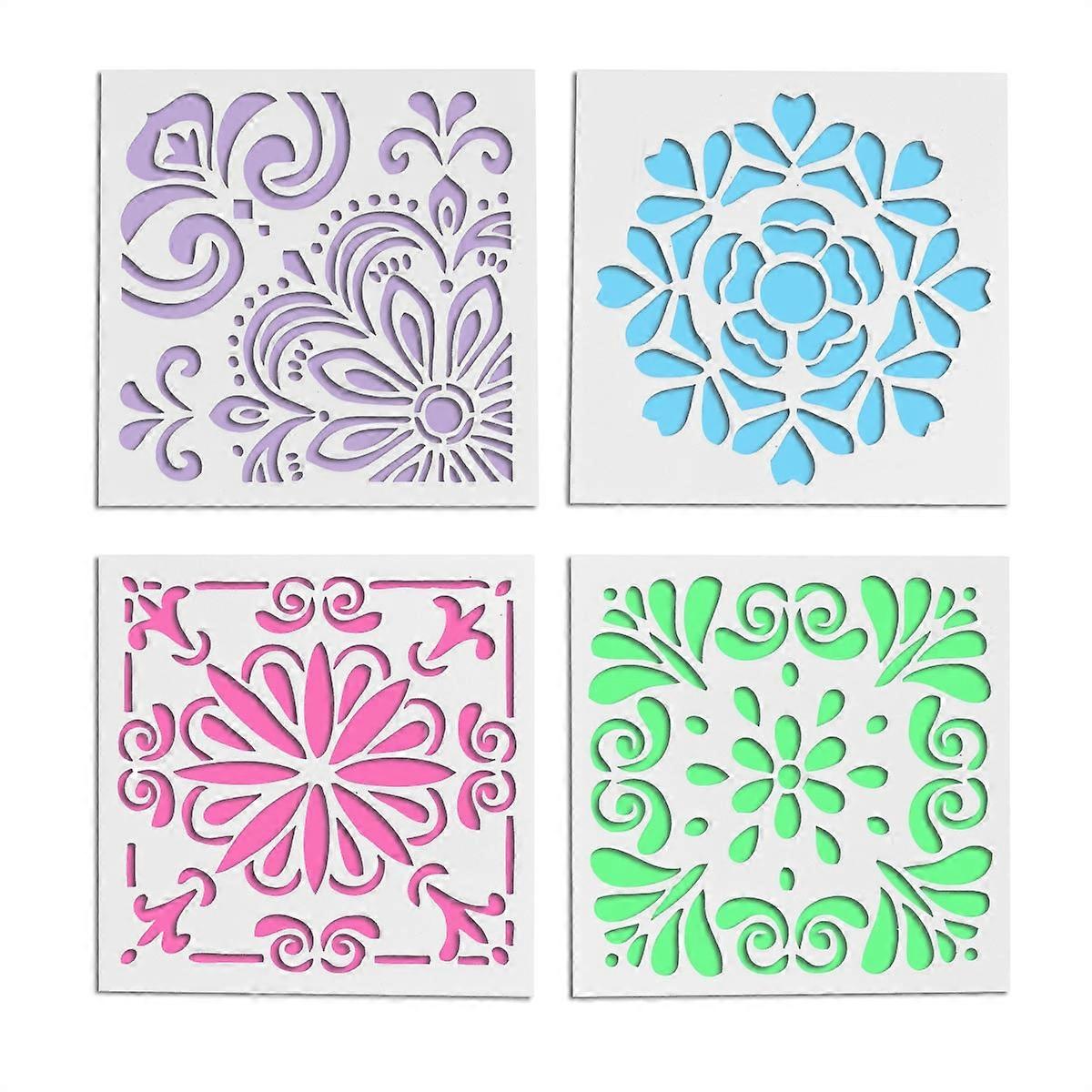 Home Stencils For Diy Projects Retro Totem Spray Templates Set Mixed Color
