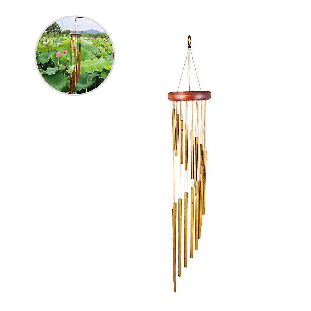 Frosted Glass Wind Chimes with Solid Wood Hanging Spiral Design Decorative and Durable Ornament