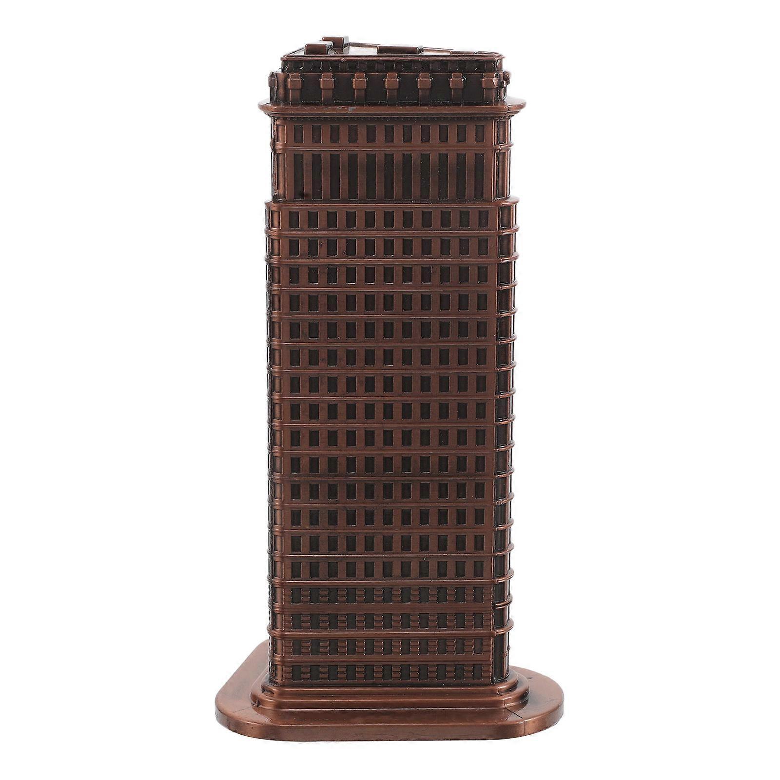 Retro Architectural Building Model Alloy Craft Travel Souvenir Flatiron Shape For Photographers And Design Enthusiasts 1Pack