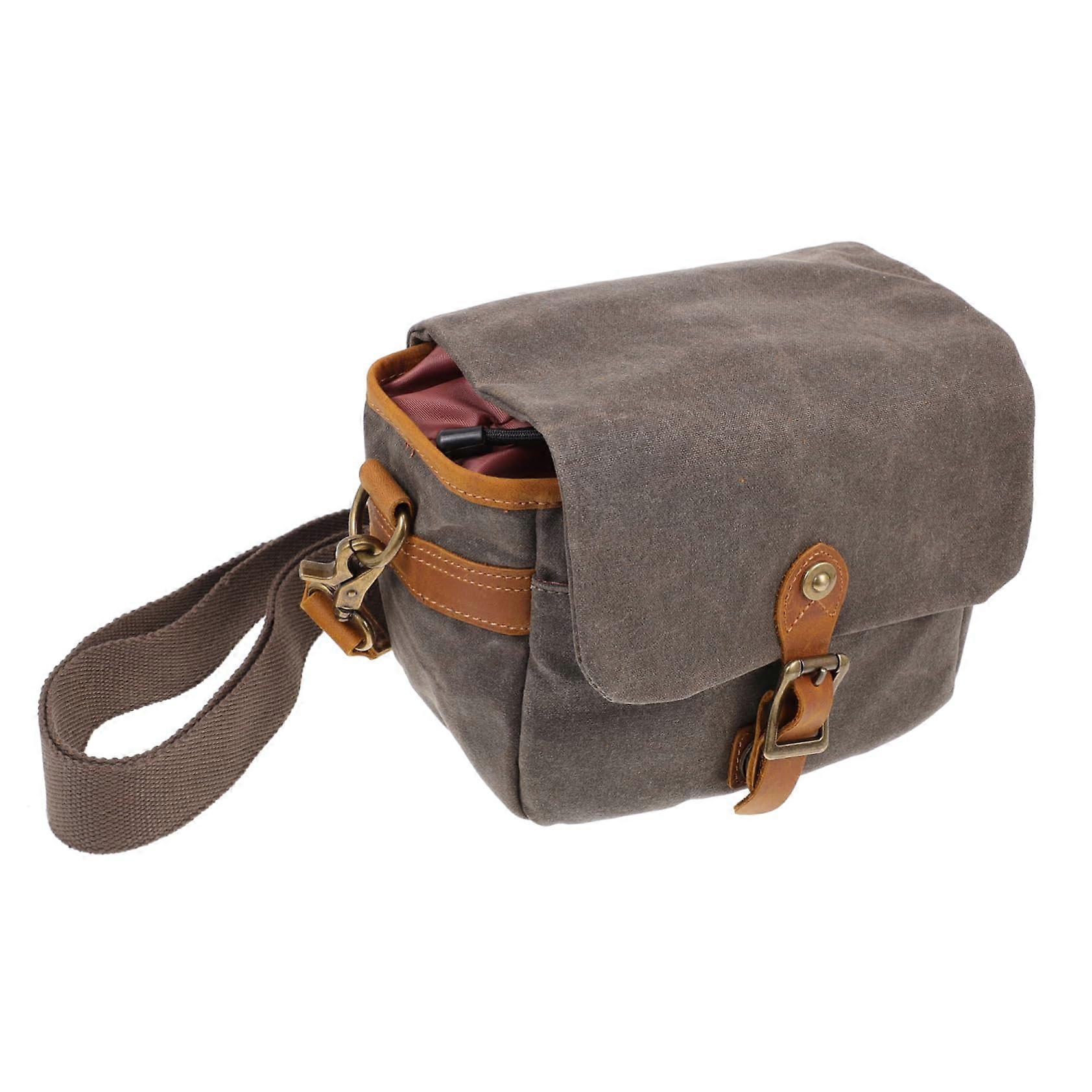 Camera Bag, Shoulder Bag, Linen-Canvas Green, Camera Backpack, Canvas Camera Case