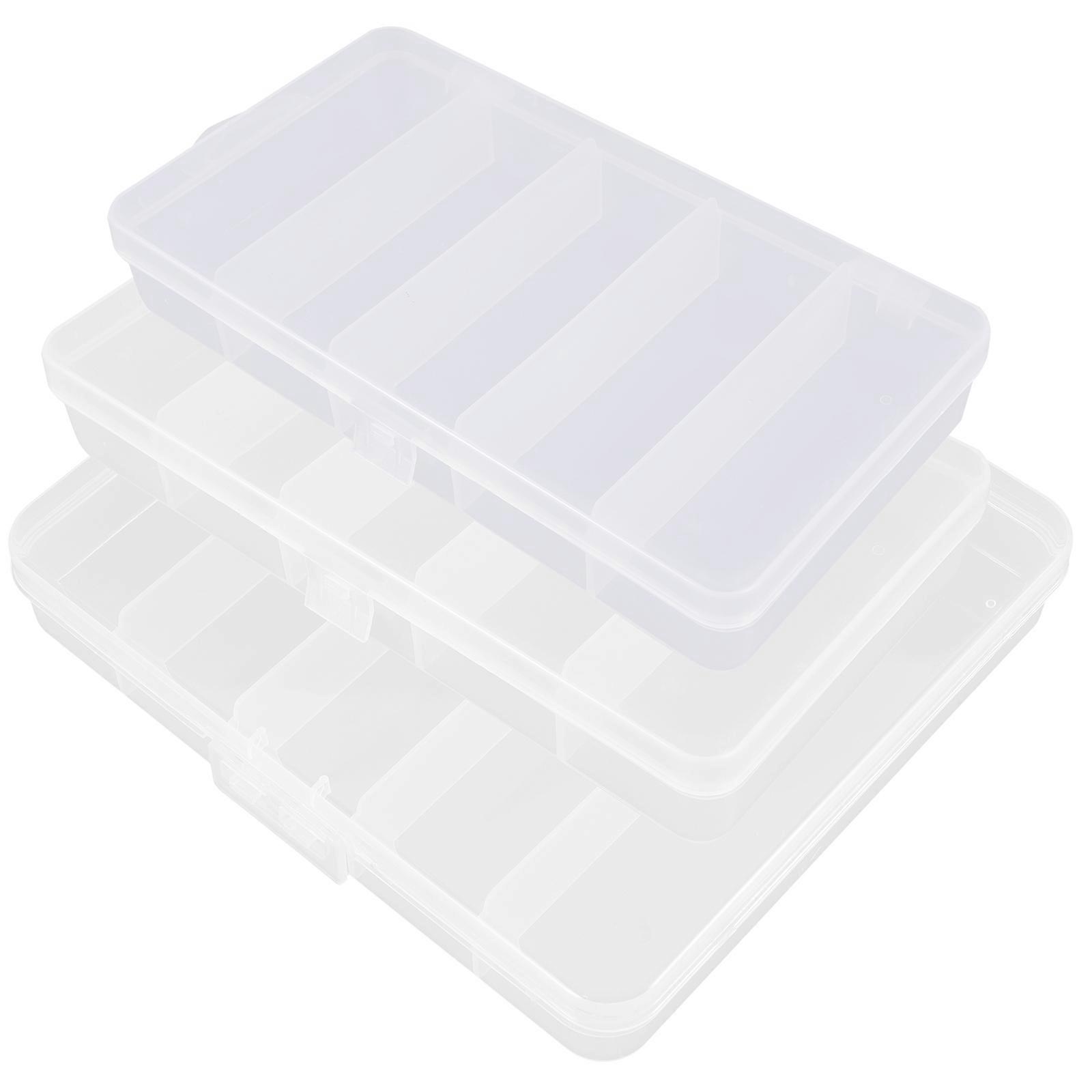 Large Capacity Handle Design Tackle Organizer Box Portable Sea Fishing Box Transparent Separated 3Pcs