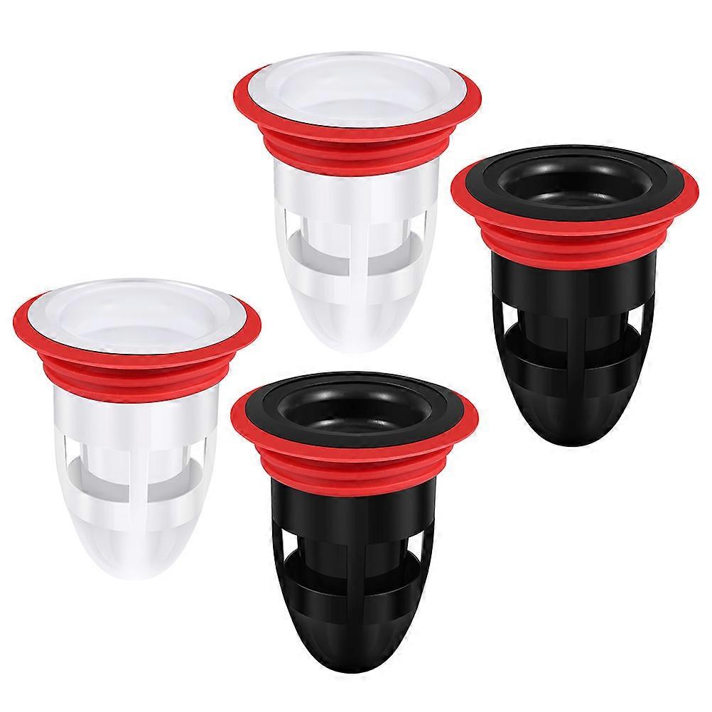 Convenient Drain Filters Odor-Resistant Floor Plugs Home Cleaning 5.5X5.5X6.5CM Black 4Pcs