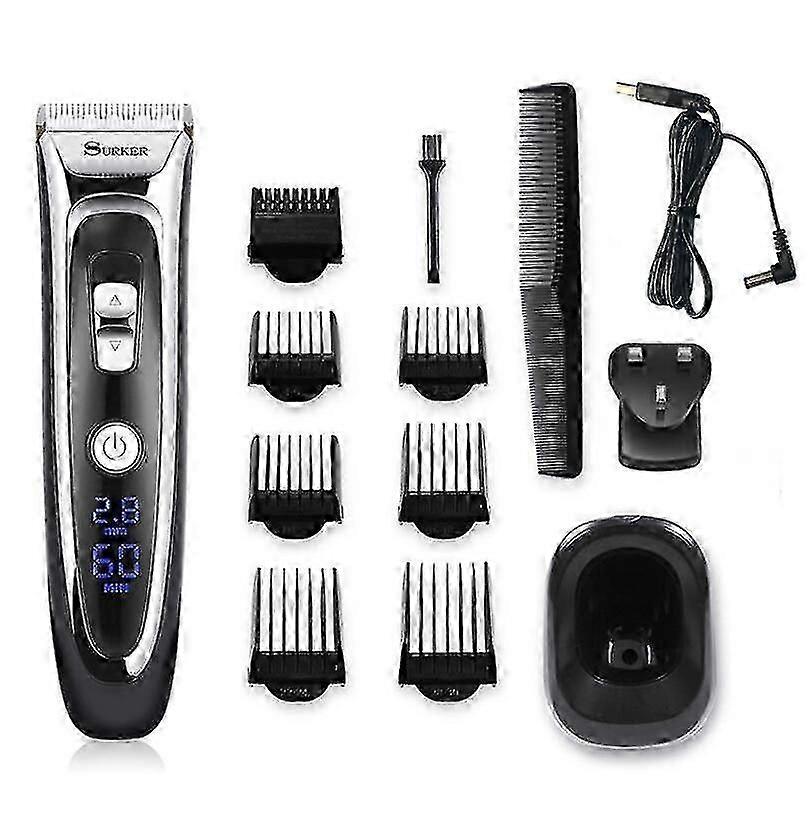 Professional Hair Clipper Trimmer Set E Digital LED Screen Barber Tool
