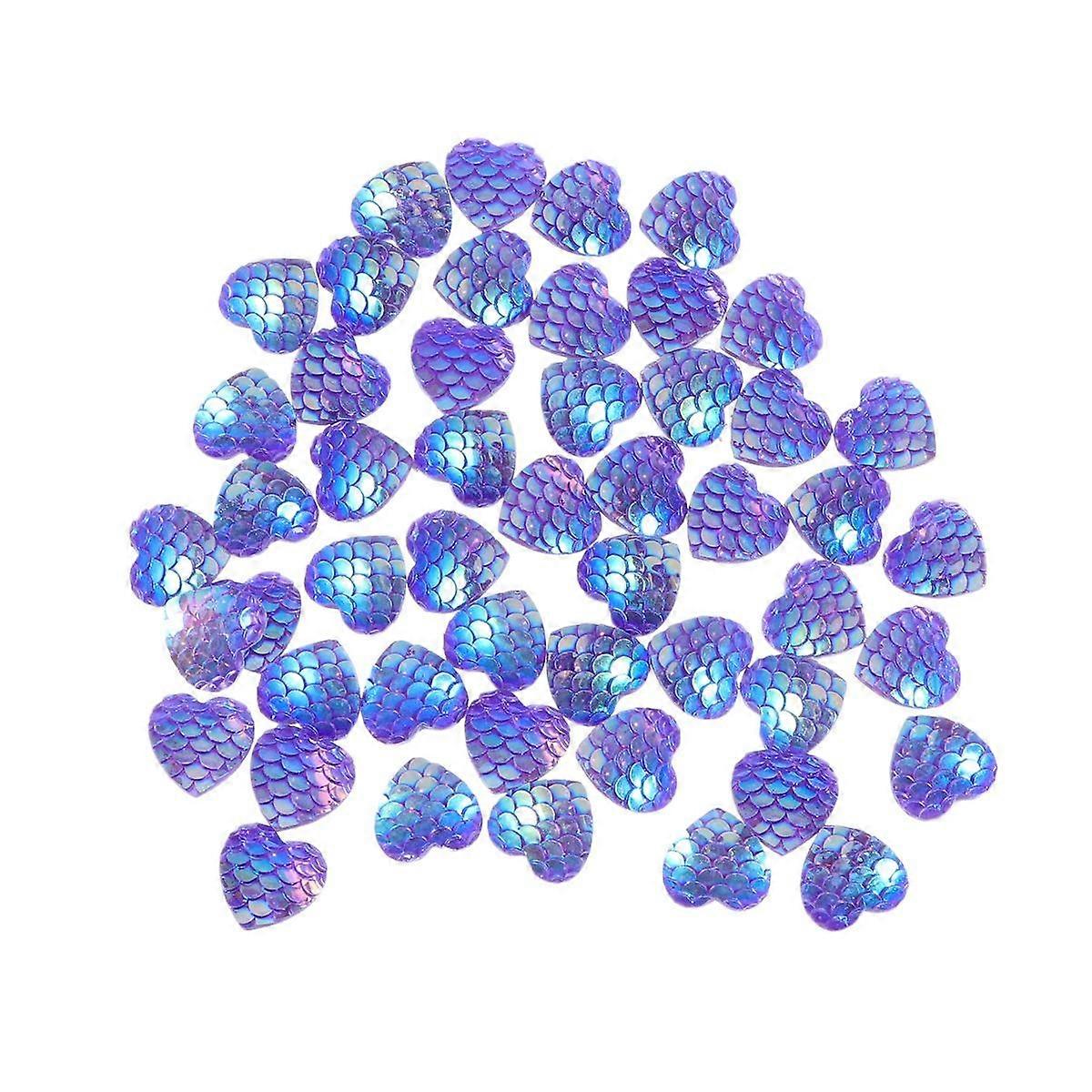 Resin Rhinestones Solid Ab Color Round Polymer Clay Diy Accessory Purple Ab 1.20X1.20X1.00CM Crafting 50Pcs