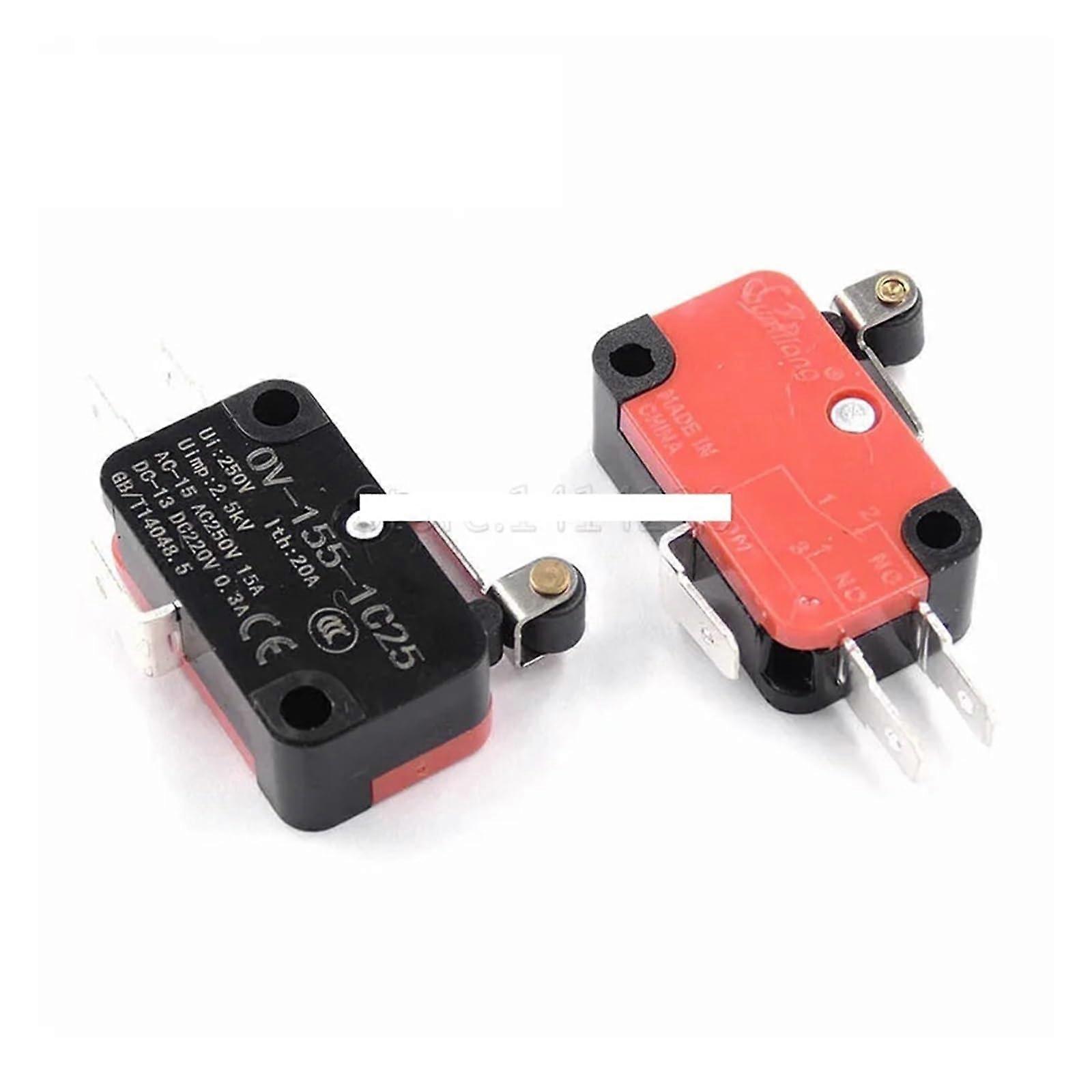 5PC Limit Switch Momentary V-155-1C25 OV-155-1C25 KW7-3 Self-Reset Switch for Electrical Control Systems